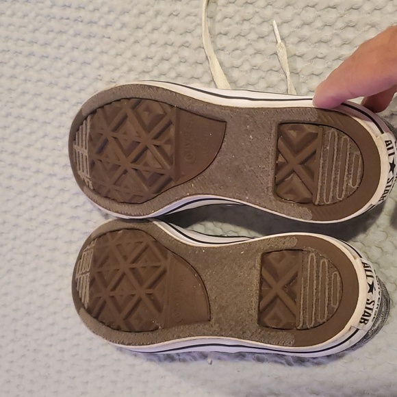 Converse Allstar Black Sneakers Silver Size 7 (#6) - Picture 5 of 5